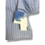 Abound NWT Blue Stripe  Lace-Up Puff Sleeve Top – Size L Photo 3