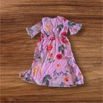 Gibson Latimer pink floral maxi dress size XL ruffles sleeve Photo 3