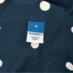Old Navy Polka Dot Cut Midi Out Shirt Dress Navy Blue White Size S Photo 7