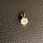 Minimalist Dainty Gold Tone Solitaire Pendant Clear Stone Unbranded Photo 0