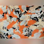 DKNY orange/black floral chiffon sleeveless blouse Photo 2