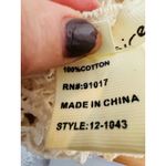 Solitaire  Cream Crochet Lace Short Sleeve Top Size Small Boho Festival Sheer Photo 5