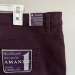 Gloria Vanderbilt NWT  Amanda Slimming Jean Womans Size 20W SHORT Pants Plum Wine Photo 2