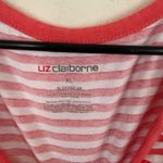 Liz Claiborne  Red and White Striped Sleepwear pajama set size XL Photo 3