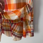Trina Turk  NWT Madras Plaid Ruffle Wrap Mini Skirt Womens 10 Preppy Academia Photo 3