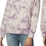 Hudson Jeans Live-In Tie Dye Cotton Hoodie in “soft lilac fatigue.” SZ XS Photo 0