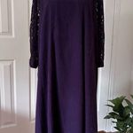 Julian Taylor | Plum Purple A-Line Dress 3/4 Length Lace Sleeves | Plus Sz 20W Photo 0