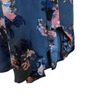 Audrey 3+1  Sleeveless Wide Leg Cropped Jumpsuit Tie Front Floral Blue Size Small Photo 5