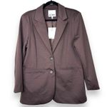 ICHI NWT Java Brown IHKATE SUS Oversized Button Loose Fit Blazer Medium Photo 2