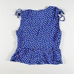 Madewell Belle Blue White Mini Daisy Print Pattern Ruched Tank Top Blouse 2 Photo 3
