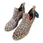 Toms  Kallie Wedge 6 Brown‎ Bootie Leopard Suede Shoes Photo 4