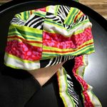 Colorful Striped Nurse Hat Bouffant Cap (830) Red Photo 1