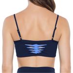 Becca Bikini Women’s Size M Navy and Light Blue Bikini Swim Origami Cutouts Sexy Photo 10