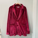 Blakely Women's Velvet Blazer - Fuchsia, size L/XL Photo 2