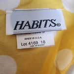 Vintage Habits Yellow & White Polka Dot Shift Dress (18) Yellow Photo 5