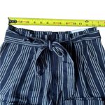 Loft 2 Piece Linen Jumpsuit Pinstriped Navy and White Womens Size 4P NWT Photo 13