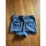 Free People  Shorts Womens 29 Blue Denim High Rise Zip Pocket Festival Casual Photo 1