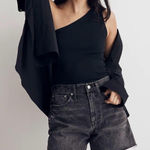 Madewell NWT High Rise Denim Shorts Womens Size 28 Black Lunar Wash Photo 0