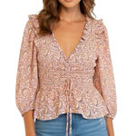 Topshop  Womens Blouse Sz 6 Floral Coquette Cottagecore Cottage Prairie Boho Chic Photo 0