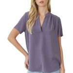 Entro  Placket Purple Shirt Photo 0