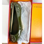 Tory Burch  Womens Minnie Patent Leather Ballet Flats Shoes Leccio Dark Green 6.5 Photo 6