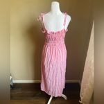 SO  Strappy linen blend pink stripe maxi dress | medium Photo 3