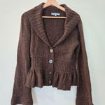 Antonio Melani  wool & cashmere blend brown cardigan sweater size small Photo 3