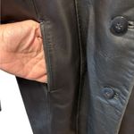 VTG Colebrook Longline Trench Coat Button Up
Leather Jacket Sz M Pockets Black Size M Photo 4