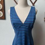 Peter Som for Design Nation Striped Fit Flare Sleeveless Blue Dress size 6 Photo 3
