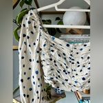 Aritzia Wilfred Lolita Cropped Blouse With Navy Polka Dots Photo 8