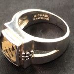 Sterling Silver MICHAEL DAWKINS Smokey Quartz  Starry Night Faceted Cocktail Ring Photo 9