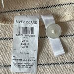 River Island  Cream and Black Striped Bomber Jacket Photo 6