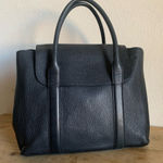CUYANA Trapeze Large Satchel Black Pebbled Leather Top Handle‎ School Work Bag Photo 0