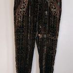 Elevenses Anthropologie  Velvet Printed Pants Photo 0
