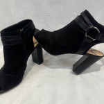 Penny Loves Kenny  black suede and leather heeled sandal bootie size 7.5 Photo 0