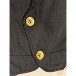 Diesel  Black Cotton Moto Blazer Jacket Gold Zippers Smocked Cuffs Womens M Photo 2