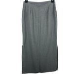 New York & Company Gray Maxi Length Side Slits Tie Waist Zip Back Skirt 10 Photo 1