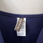 Tommy Bahama Pearl Over the Shoulder V-Neck One Piece Swimsuit Navy Blue 14 Photo 4