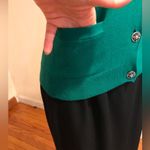 Talbots Emerald Green Cashmere Blend Cardigan W/Jeweled Buttons Sz. P Photo 3