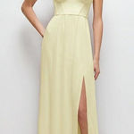 DESSY COLLECTION Bustier Maxi Dress in Butter Yellow Size US 4 Photo 0