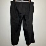 Eileen Fisher Linen Viscose Stretch Pants High Rise Flat Front Elastic Gray 14 Photo 5