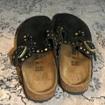 Birkenstock  Boston Rivets Suede Leather Clog Black Photo 6