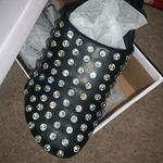 Bamboo Studded diamond faux leather clog slip on black shoes designer classic summer Photo 2