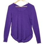 Lululemon  Love Scoop Long Sleeve Purple Pima Cotton Scoop Neck Shirt Tops Size M Photo 5