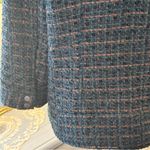 Coldwater Creek  teal green boucle tweed jacket bronze metallic threads Photo 7