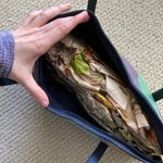 Y2K Watercolor Shoulder Bag Boho Pastel Southwest Artist Log Bag Tote Blue NWT Green Photo 11