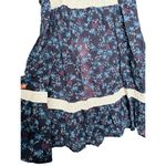 SEA NEW YORK Dark Blue Floral Cotton Lace Trimmed Tilly Tunic Dress Size 14 Photo 10