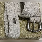 Ralph Lauren White Braided Belt. S44 inches. Like New Condition Photo 3