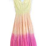 S/W/F Sunset Tiered Ombre 100% Cotton Maxi Dress Size Small Revolve Photo 2