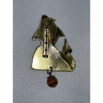 Rare Vintage Halloween‎ Girl with Pumpkin Pin Brooch Photo 1